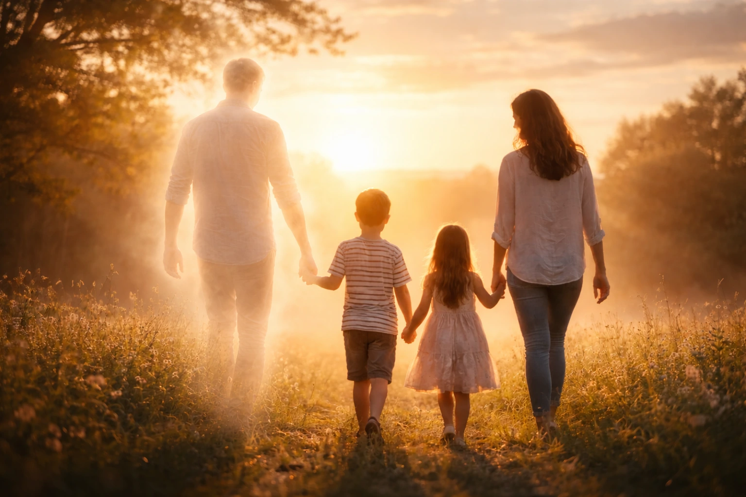 A alma fica perto da família após a morte